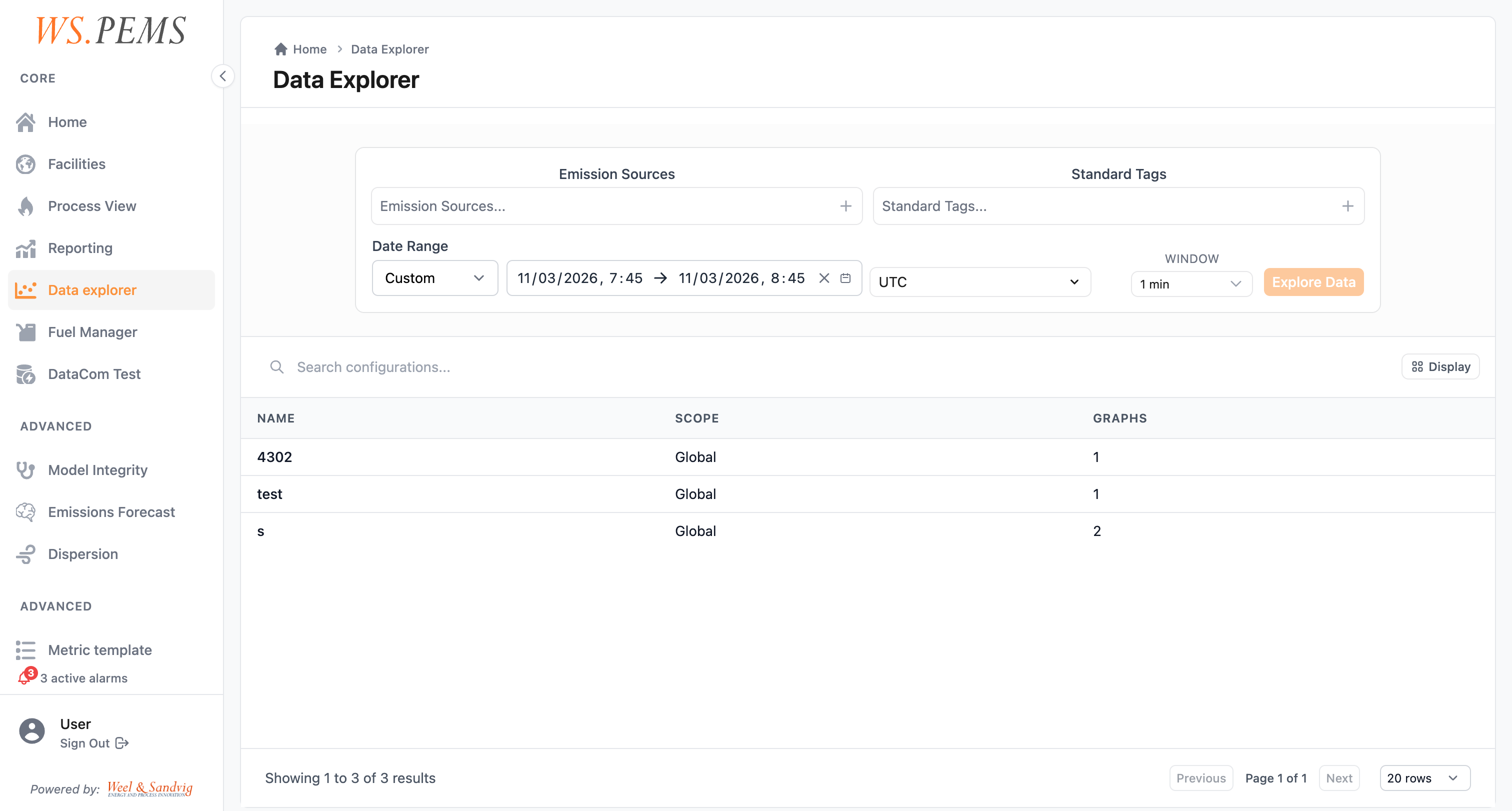 Data Explorer landing page
